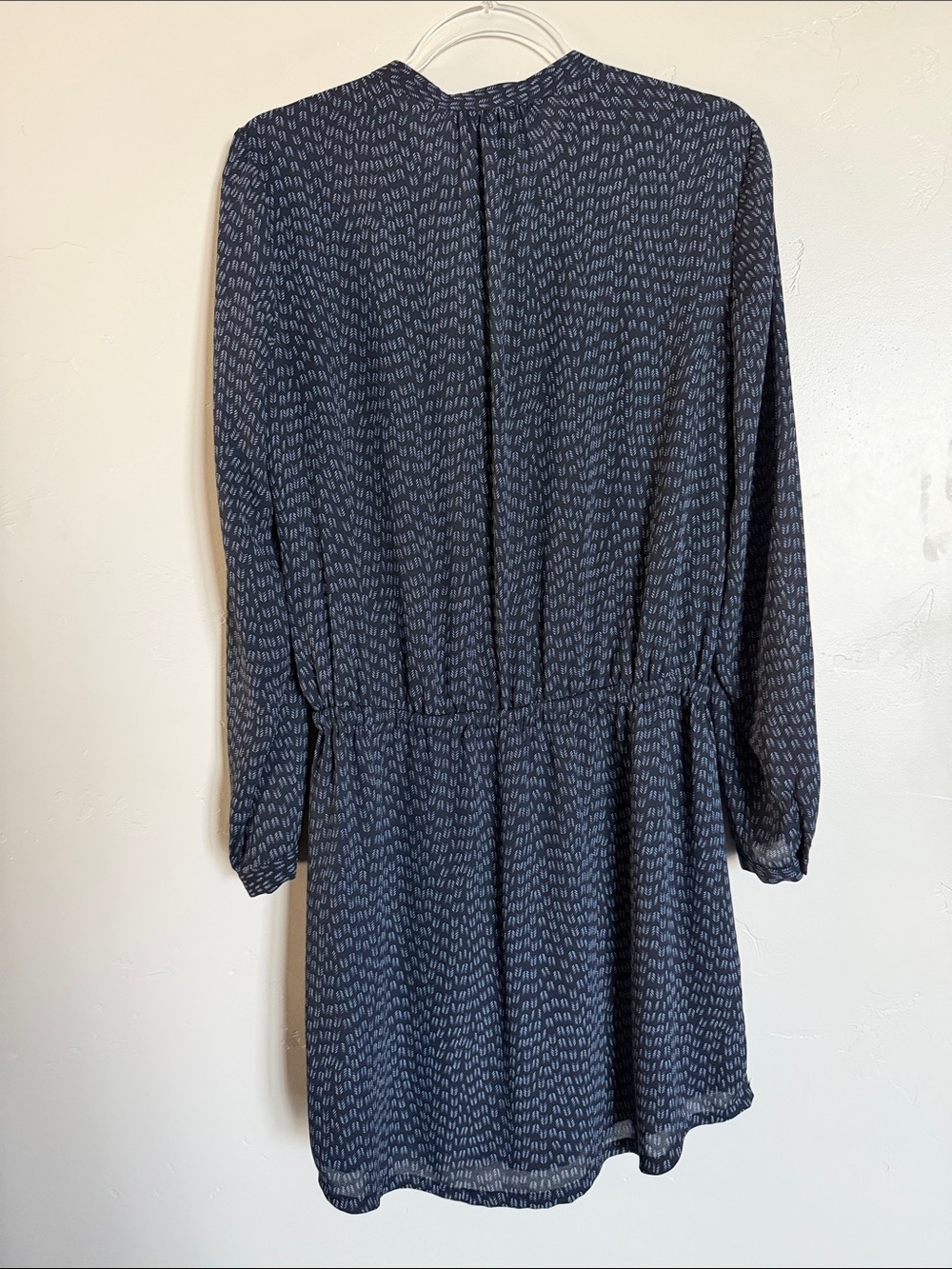 Hilary Radley Navy Dress Long Sleeve Drawstring Summer Dress - Picture 5 of 8